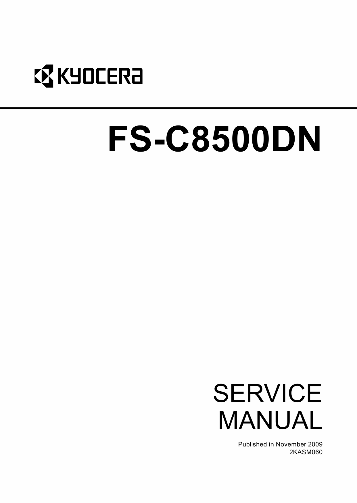 KYOCERA ColorLaserPrinter FS-C8500DN Parts and Service Manual-1